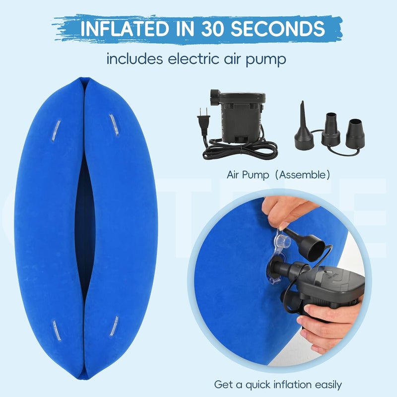 OUTREE Upgraded Sensory Chair for Kids — 60" Sensory Pod Inflatable Peapod for Children, Includes Electric Air Pump,Sensory Toys Giftfor Kids with Autism,Blue - Image 3